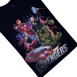 Marvel The Avengers T Shirt‎ Men Captain America Iron Man Thor Hulk Sz XL Action